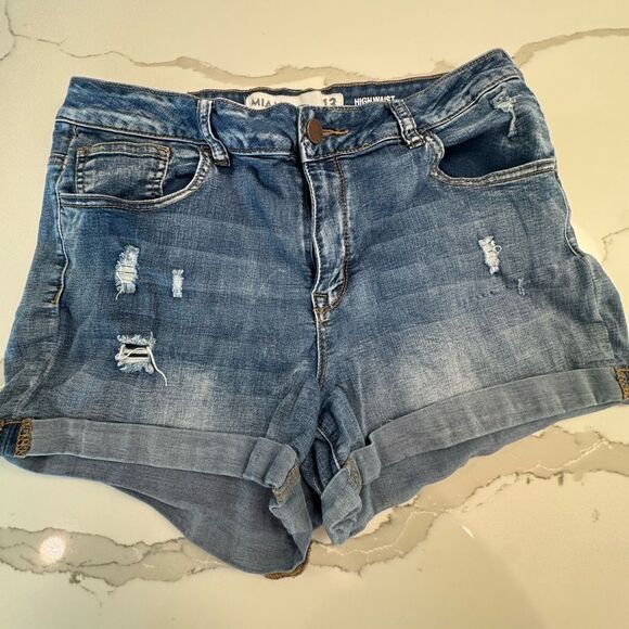 MIA Women's Blue Denim Shorts - Picture 1 of 7